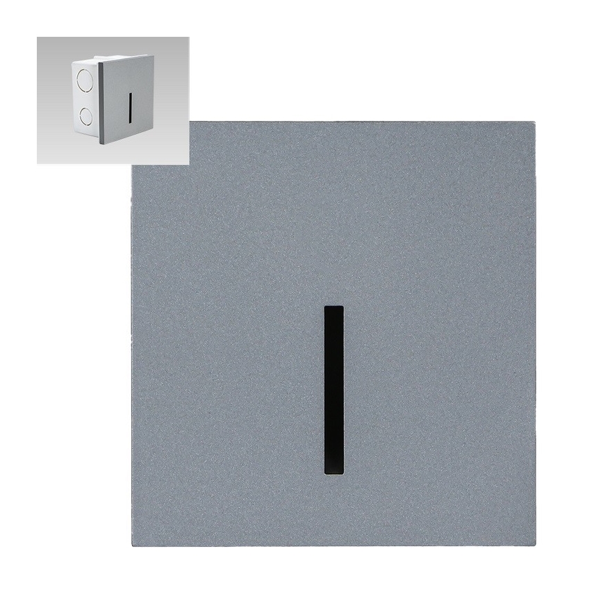 Emithor 70429 - Iluminação de escada LED LINE LED/1W/230V 4000K cinzento