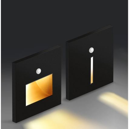 Emithor 70430 - Iluminação de escada LED com sensor LINE LED/1W/230V preto