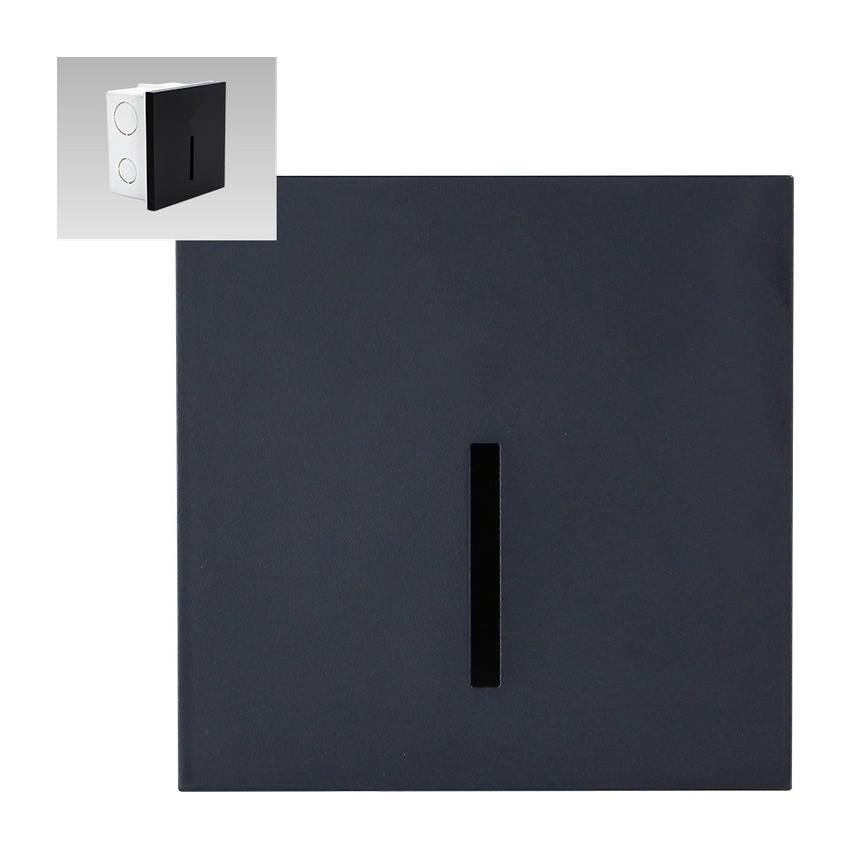 Emithor 70431 - Iluminação de escada LED LINE LED/1W/230V 4000K preto