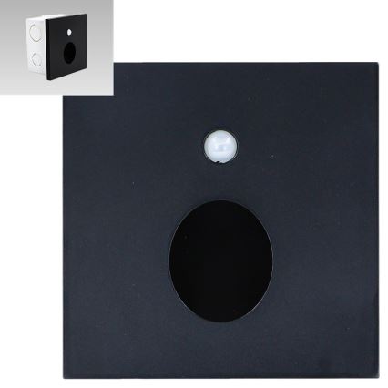 Emithor 70436 - Iluminação de escada LED com sensor OLIVE LED/1W/230V 4000K preto