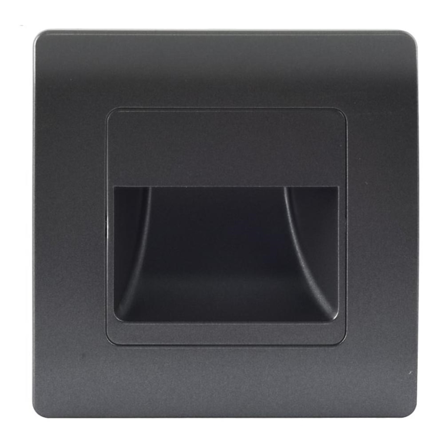 Emithor 70438 - Iluminação de escada LED STEP LIGHT LED/1W/230V 4000K preto