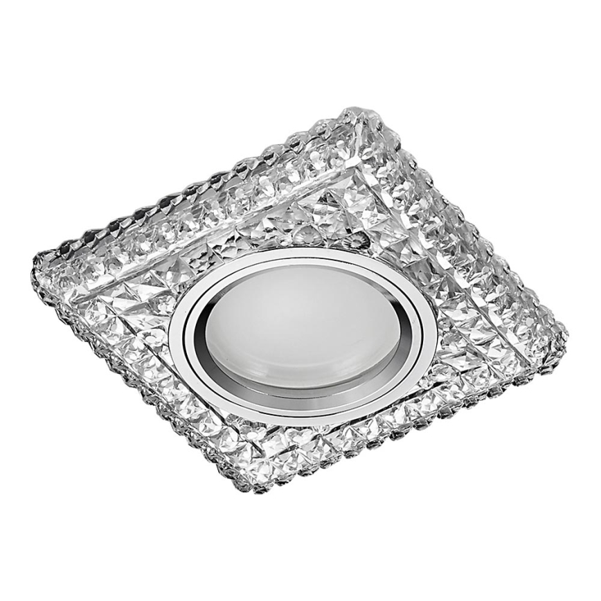 Emithor 71096 - Luminária de teto embutida LED ELEGANT GLASS FIX 1xGU10/50W + LED/3W STRIPE