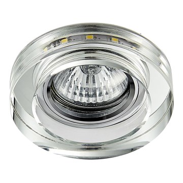 Emithor 71104 - Foco de encastrar LED ELEGANT DOUBLE LIGHT GU10/50W + LED/3W STRIPE
