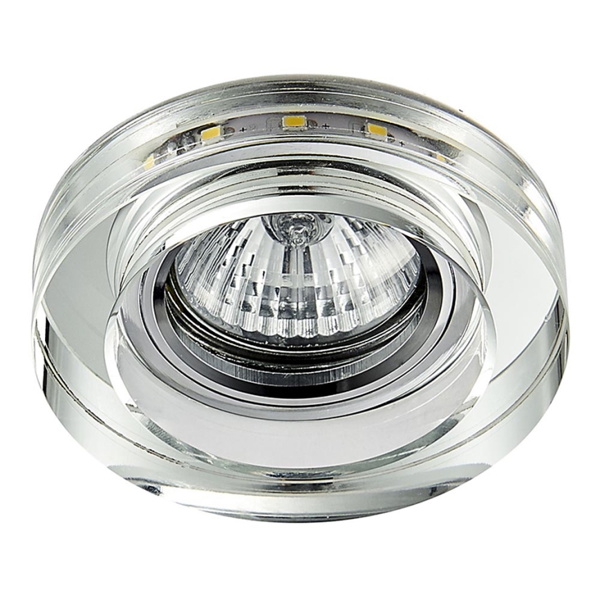 Emithor 71104 - Luminária de embutir LED ELEGANT DOUBLE LIGHT GU10/50W + FITA LED/3W
