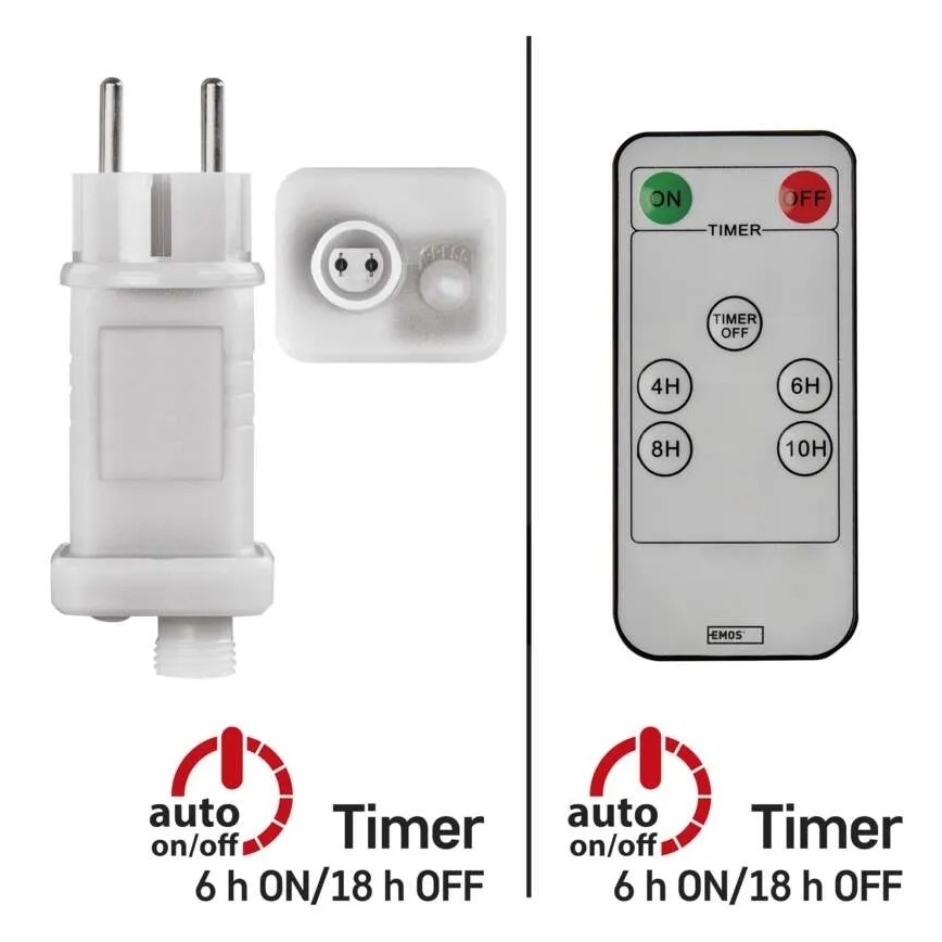 Fonte de alimentação para connection of Natal iluminações 230V IP44 + controlo remoto