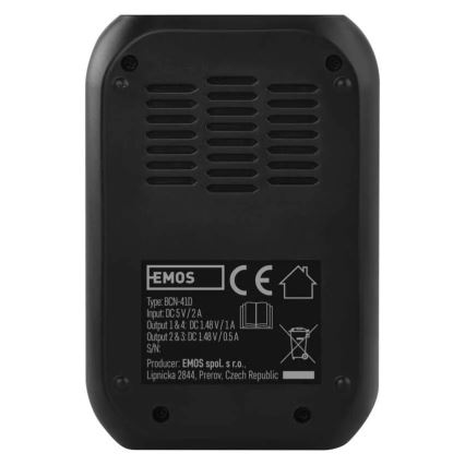 Carregador de pilhas com visor LCD 4xAA/AAA 5V
