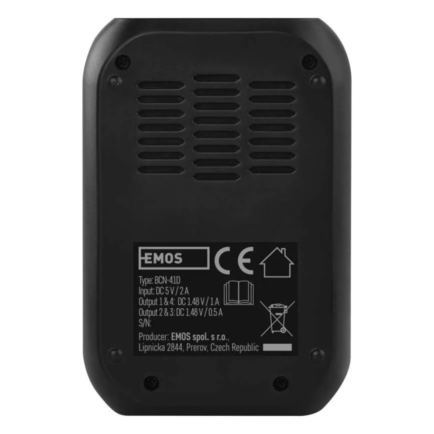 Carregador de pilhas com visor LCD 4xAA/AAA 5V