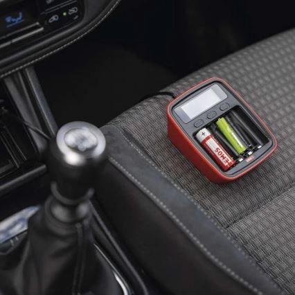Carregador de pilhas com visor LCD 4xAA/AAA 5V