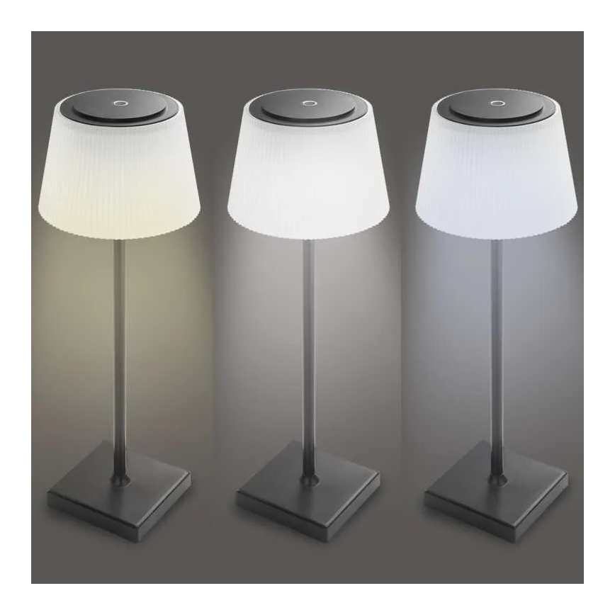 Candeeiro LED recarregável com regulação KATIE LED/4W/10V 1800mAh IP44 preto