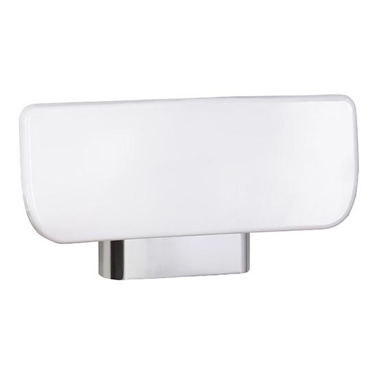 Encosto 34x18,5 cm prateado/branco