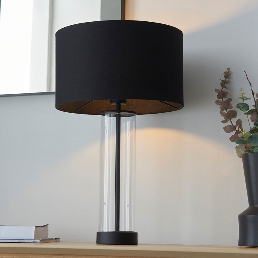 Endon 100440 - Candeeiro de mesa regulável LESSINA 1xE27/10W/230V preto