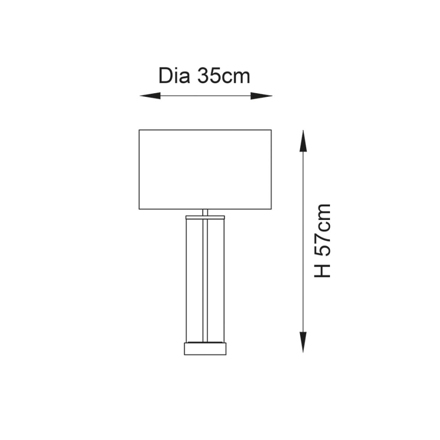Endon 100440 - Candeeiro de mesa regulável LESSINA 1xE27/10W/230V preto