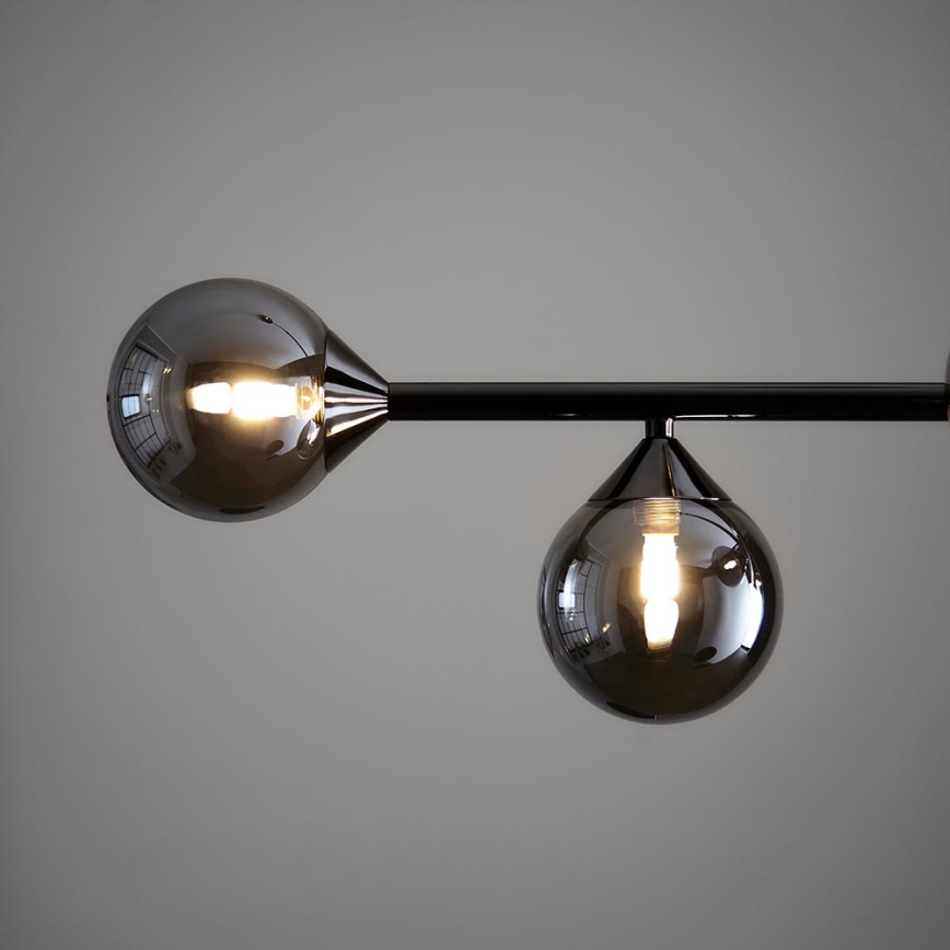 Endon 101348 - Lustre de haste OTIS 5xG9/3W/230V cromo preto/preto fumê