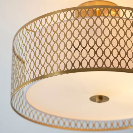 Endon 101568 - Candeeiro integrado CORDERO 3xE27/10W/230V dourado