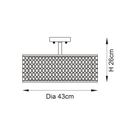 Endon 101568 - Candeeiro integrado CORDERO 3xE27/10W/230V dourado