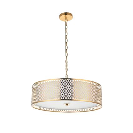 Endon 101569 - Lustre suspenso com corrente CORDERO 3xE27/10W/230V dourado