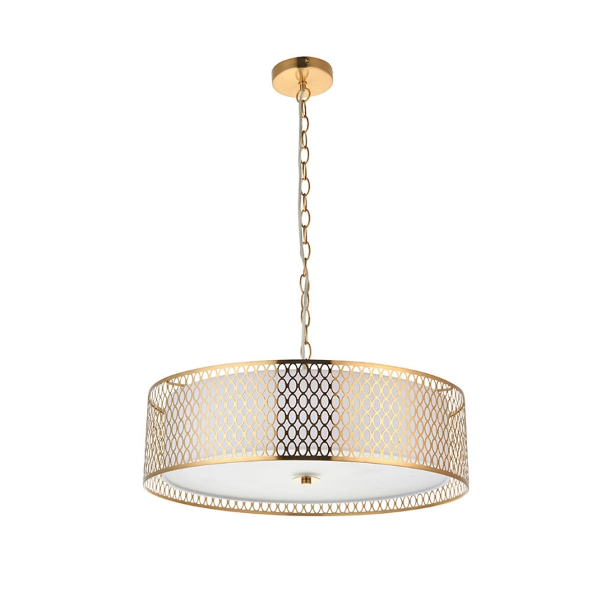 Endon 101569 - Lustre suspenso com corrente CORDERO 3xE27/10W/230V dourado