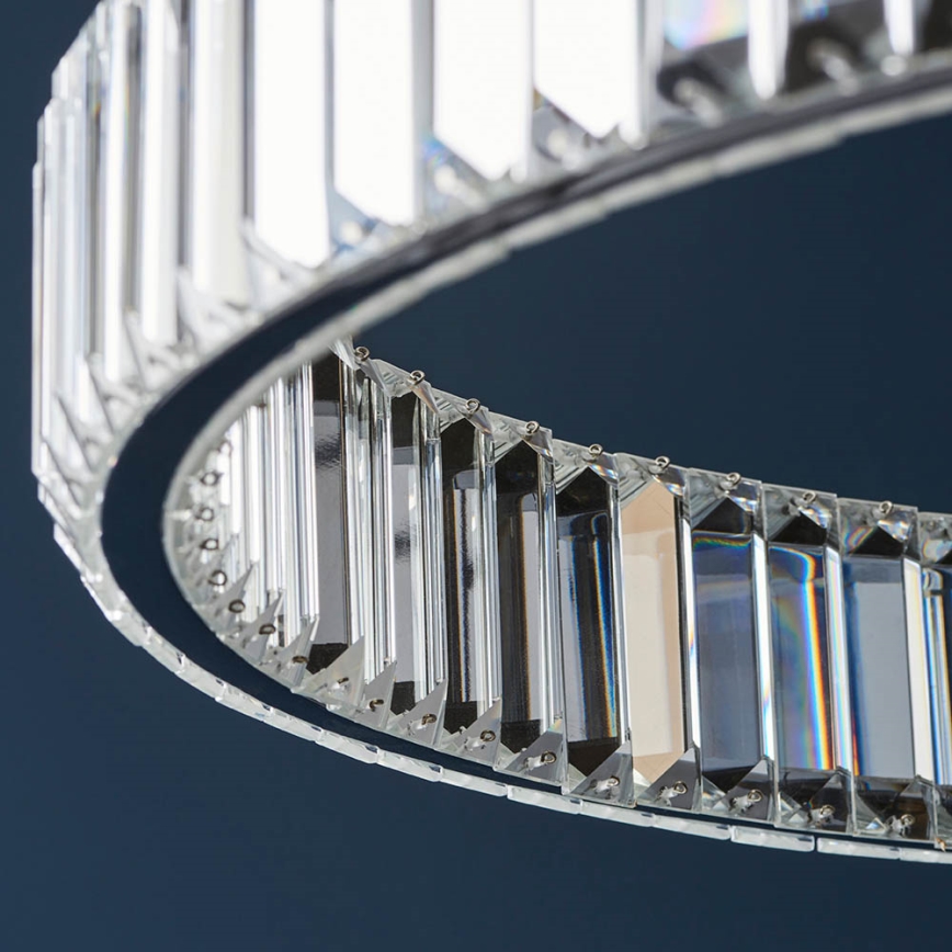 Endon 102255 - Lustre suspenso por cabo regulável por dimmer LAGUNA LED/36W/230V, acabamento cromado polido