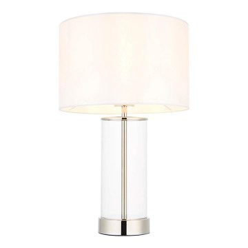 Endon 102674 - Candeeiro de mesa dimerizável LESSINA 1xE27/10W/230V cromado brilhante/branco