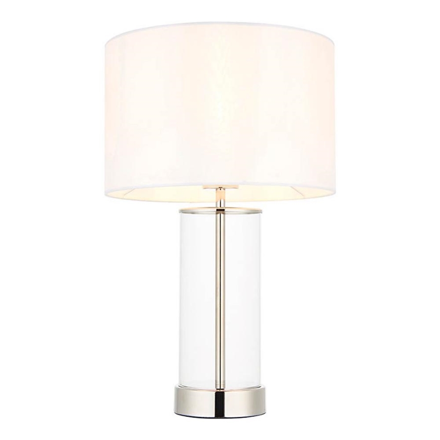 Endon 102674 - Candeeiro de mesa dimerizável LESSINA 1xE27/10W/230V cromado brilhante/branco