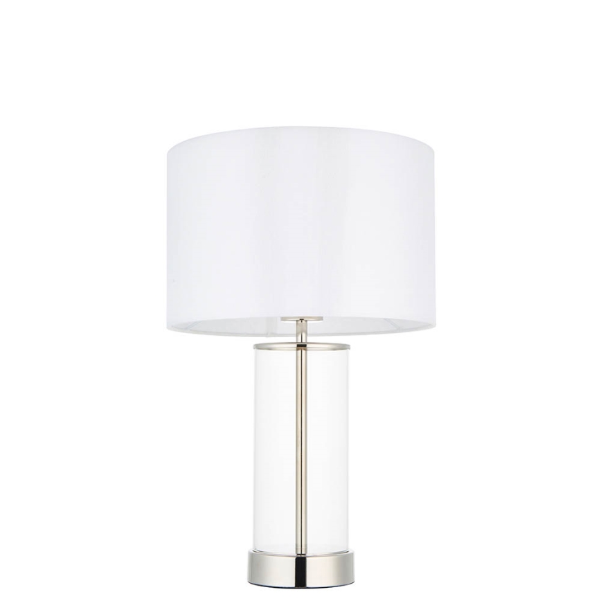 Endon 102674 - Candeeiro de mesa dimerizável LESSINA 1xE27/10W/230V cromado brilhante/branco