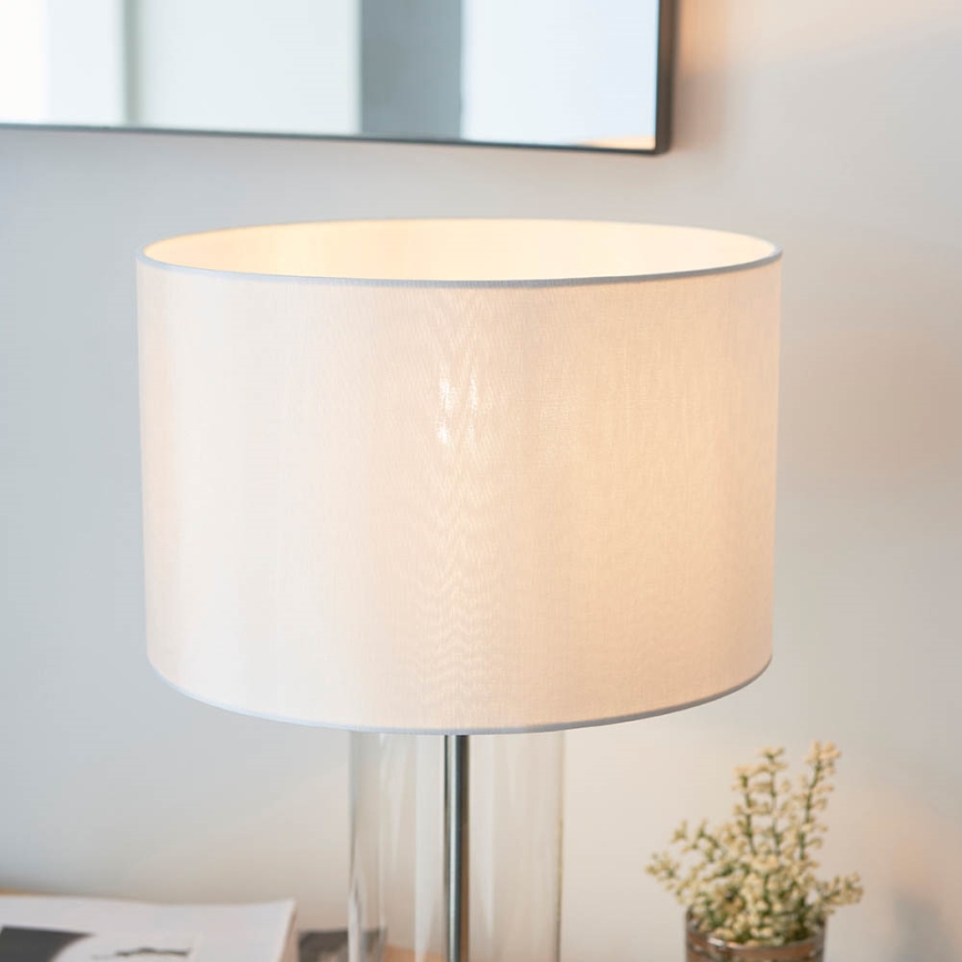 Endon 102674 - Candeeiro de mesa dimerizável LESSINA 1xE27/10W/230V cromado brilhante/branco