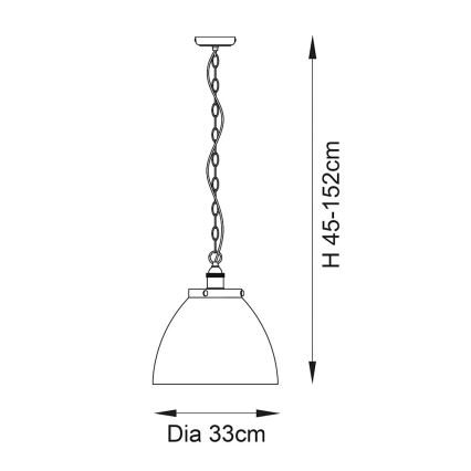 Endon 102926 - Candeeiro suspenso HANSEN 1xE27/10W/230V latão