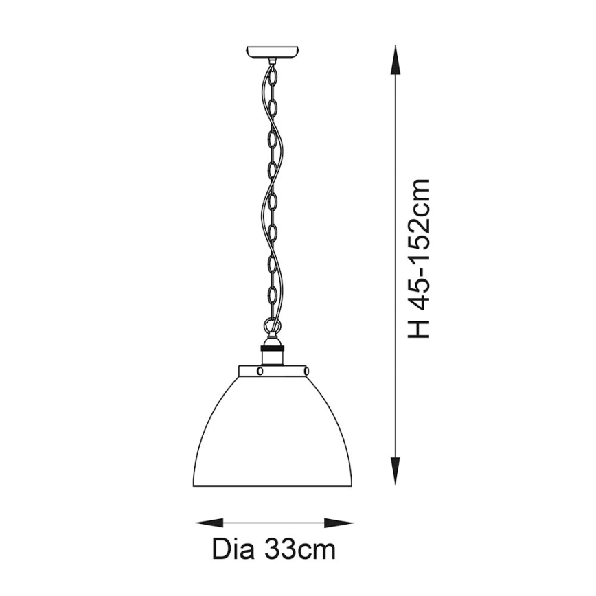 Endon 102926 - Candeeiro suspenso HANSEN 1xE27/10W/230V latão