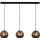 Endon 102929 - Candeeiro suspenso BOLI 3xE27/10W/230V preto/fumado castanho