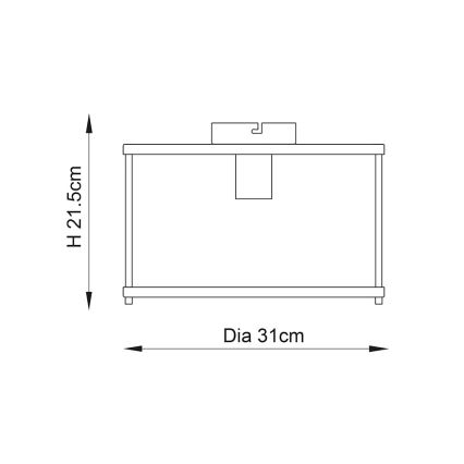 Endon 103112 - Candeeiro de teto HOPTON 1xE27/10W/230V cromo mate