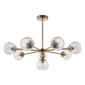 Endon 103172 - Candeeiro suspenso ALLEGRA 8xE14/7W/230V latão/transparente