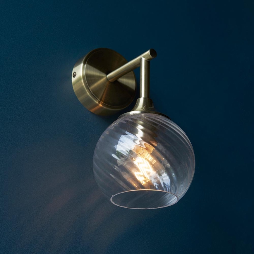 Endon 103173 - Iluminação de parede ALLEGRA 1xE14/7W/230V latão/transparente