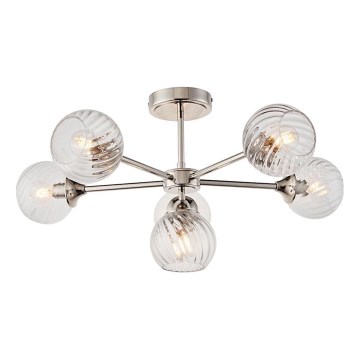 Endon 104050 - Candeeiro suspenso ALLEGRA 6xE14/7W/230V cromado brilhante/transparente