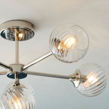 Endon 104050 - Candeeiro suspenso ALLEGRA 6xE14/7W/230V cromado brilhante/transparente