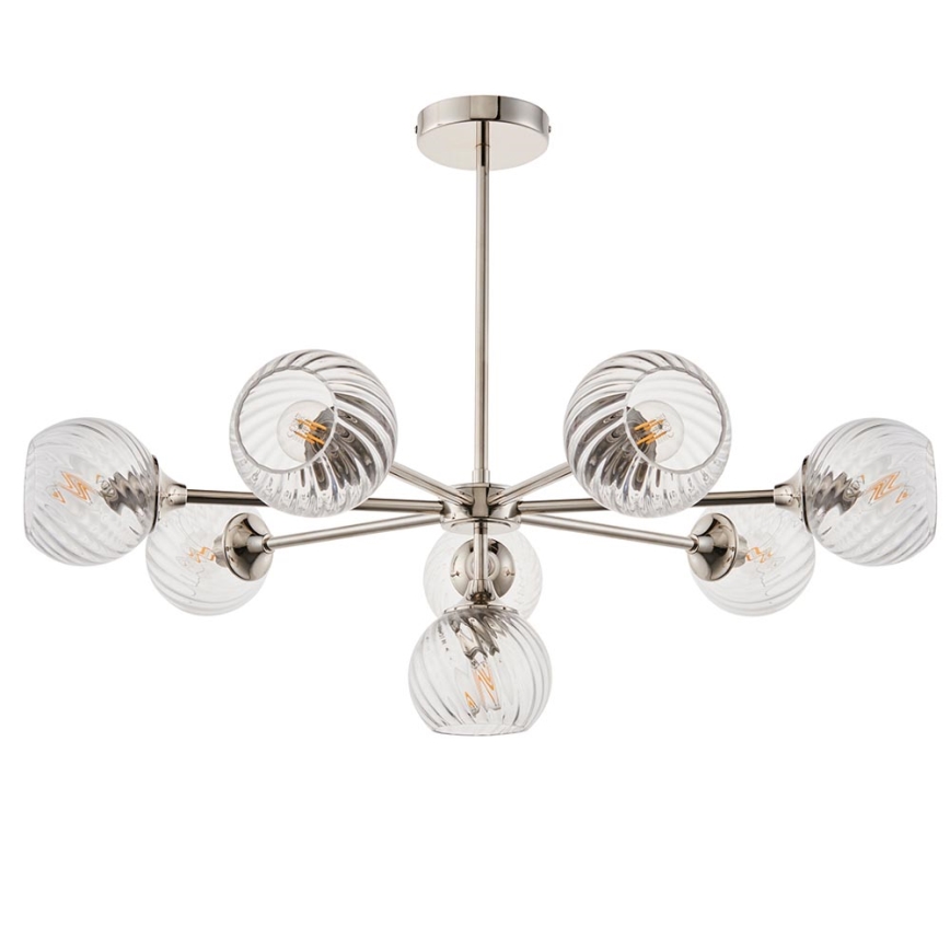 Endon 104051 - Lustre em haste ALLEGRA 8xE14/7W/230V cromado brilhante