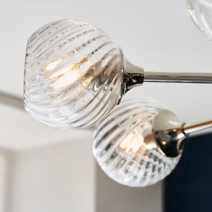 Endon 104051 - Lustre em haste ALLEGRA 8xE14/7W/230V cromado brilhante