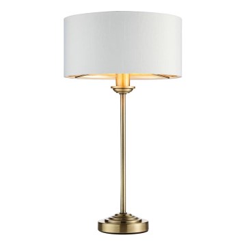 Endon 104054 - Candeeiro de mesa HIGHCLERE 1xE14/7W/230V branco/latão diâmetro 25 cm