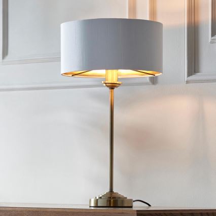 Endon 104054 - Candeeiro de mesa HIGHCLERE 1xE14/7W/230V branco/latão diâmetro 25 cm