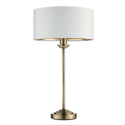 Endon 104054 - Candeeiro de mesa HIGHCLERE 1xE14/7W/230V branco/latão diâmetro 25 cm