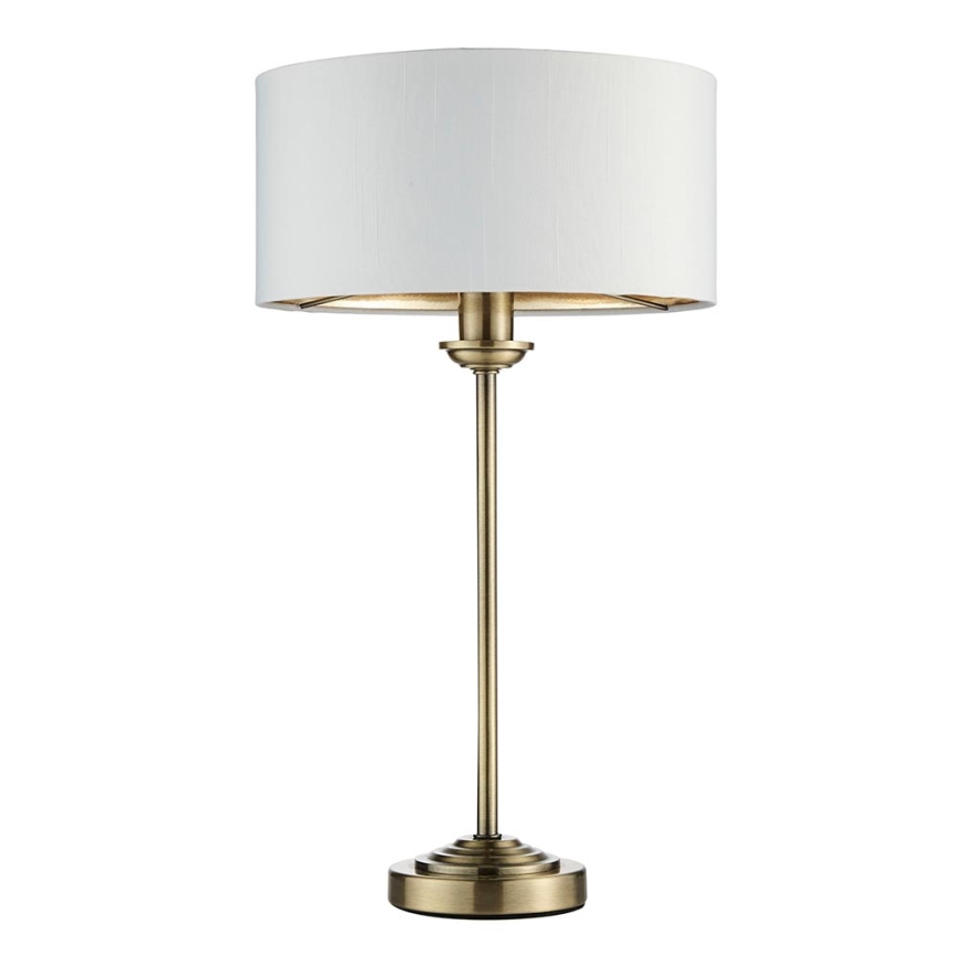 Endon 104054 - Candeeiro de mesa HIGHCLERE 1xE14/7W/230V branco/latão diâmetro 25 cm