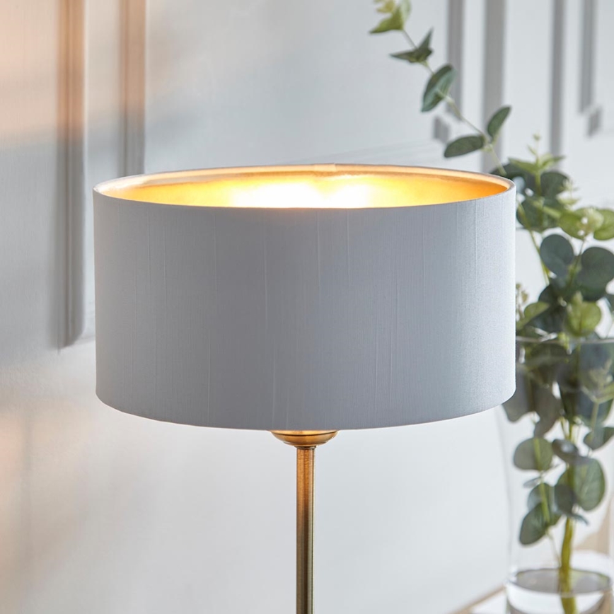 Endon 104054 - Candeeiro de mesa HIGHCLERE 1xE14/7W/230V branco/latão diâmetro 25 cm