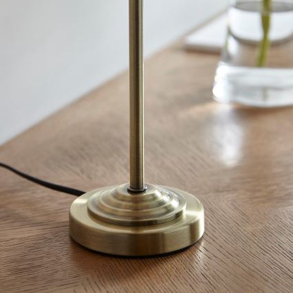 Endon 104054 - Candeeiro de mesa HIGHCLERE 1xE14/7W/230V branco/latão diâmetro 25 cm