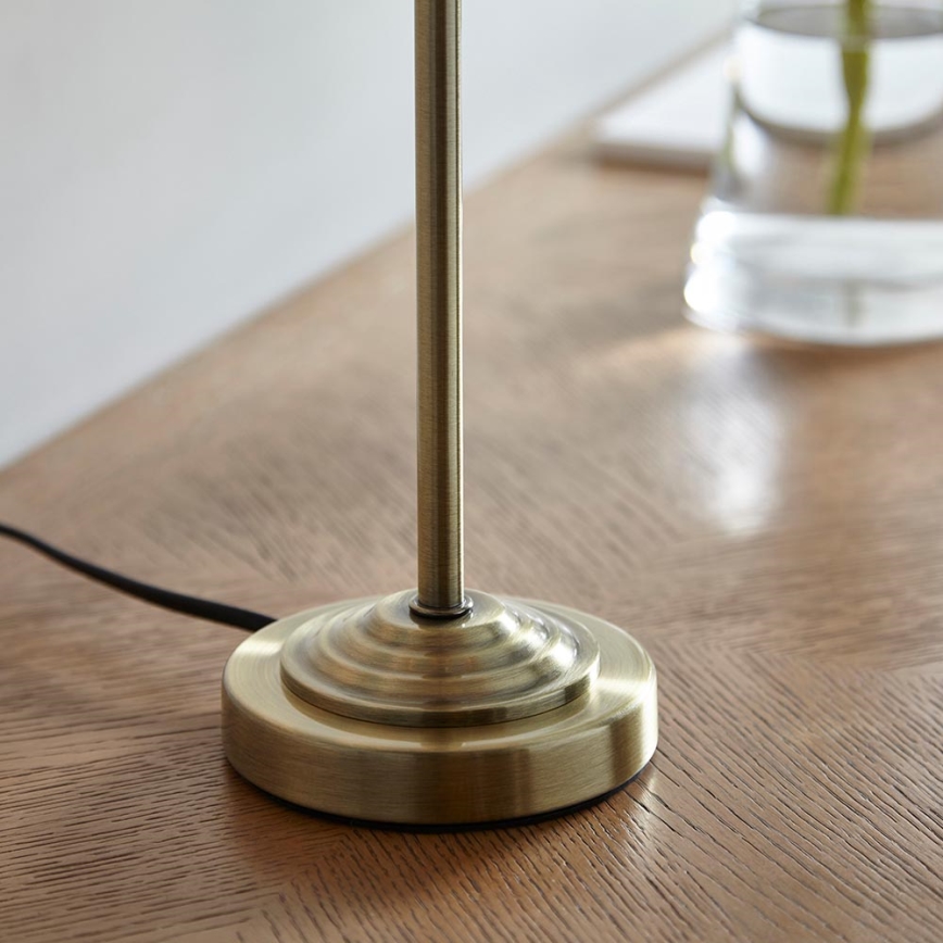Endon 104054 - Candeeiro de mesa HIGHCLERE 1xE14/7W/230V branco/latão diâmetro 25 cm