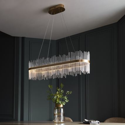 Endon 104082 - Lustre LED dimerizável suspenso por cabo ADRIEL LED/47W/230V 3000K dourado/transparente