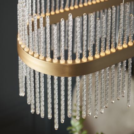Endon 104082 - Lustre LED dimerizável suspenso por cabo ADRIEL LED/47W/230V 3000K dourado/transparente
