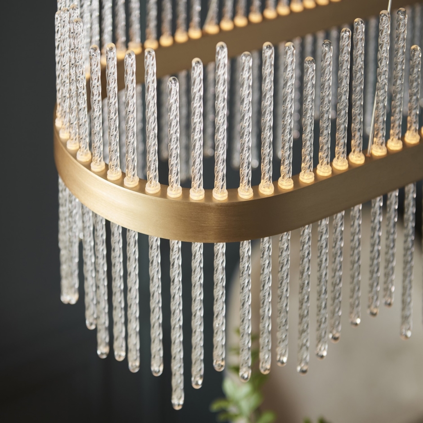Endon 104082 - Lustre LED dimerizável suspenso por cabo ADRIEL LED/47W/230V 3000K dourado/transparente