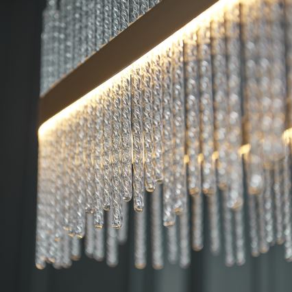 Endon 104082 - Lustre LED dimerizável suspenso por cabo ADRIEL LED/47W/230V 3000K dourado/transparente