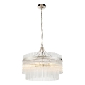 Endon 104112 - Lustre suspenso por corrente MARIETTA 5xE14/7W/230V cromo brilhante/vidro transparente