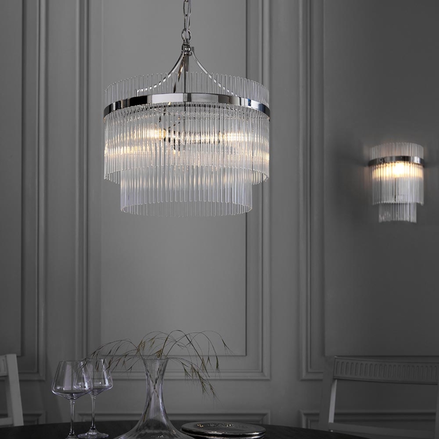 Endon 104113 - Lustre suspenso por corrente MARIETTA 3xE14/7W/230V cromado brilhante