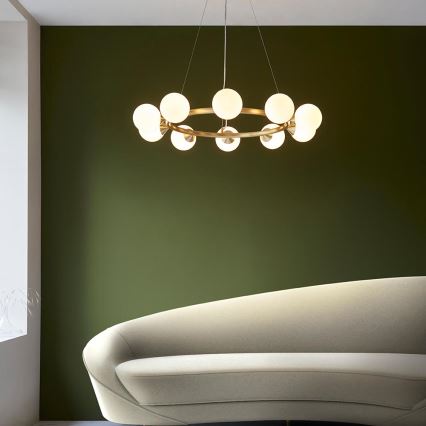 Endon 106008 - Lustre em cabo OTIS 10xG9/3W/230V dourado